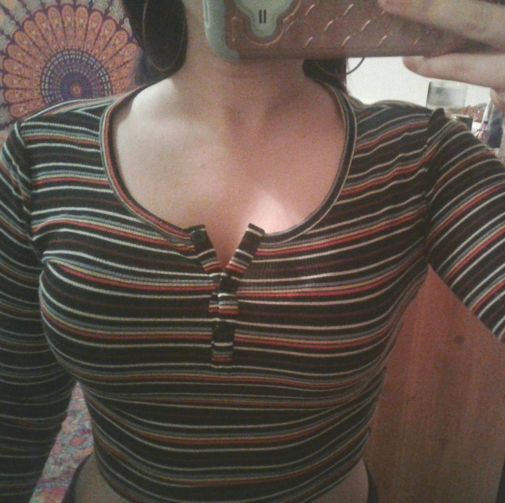 Striped crop top